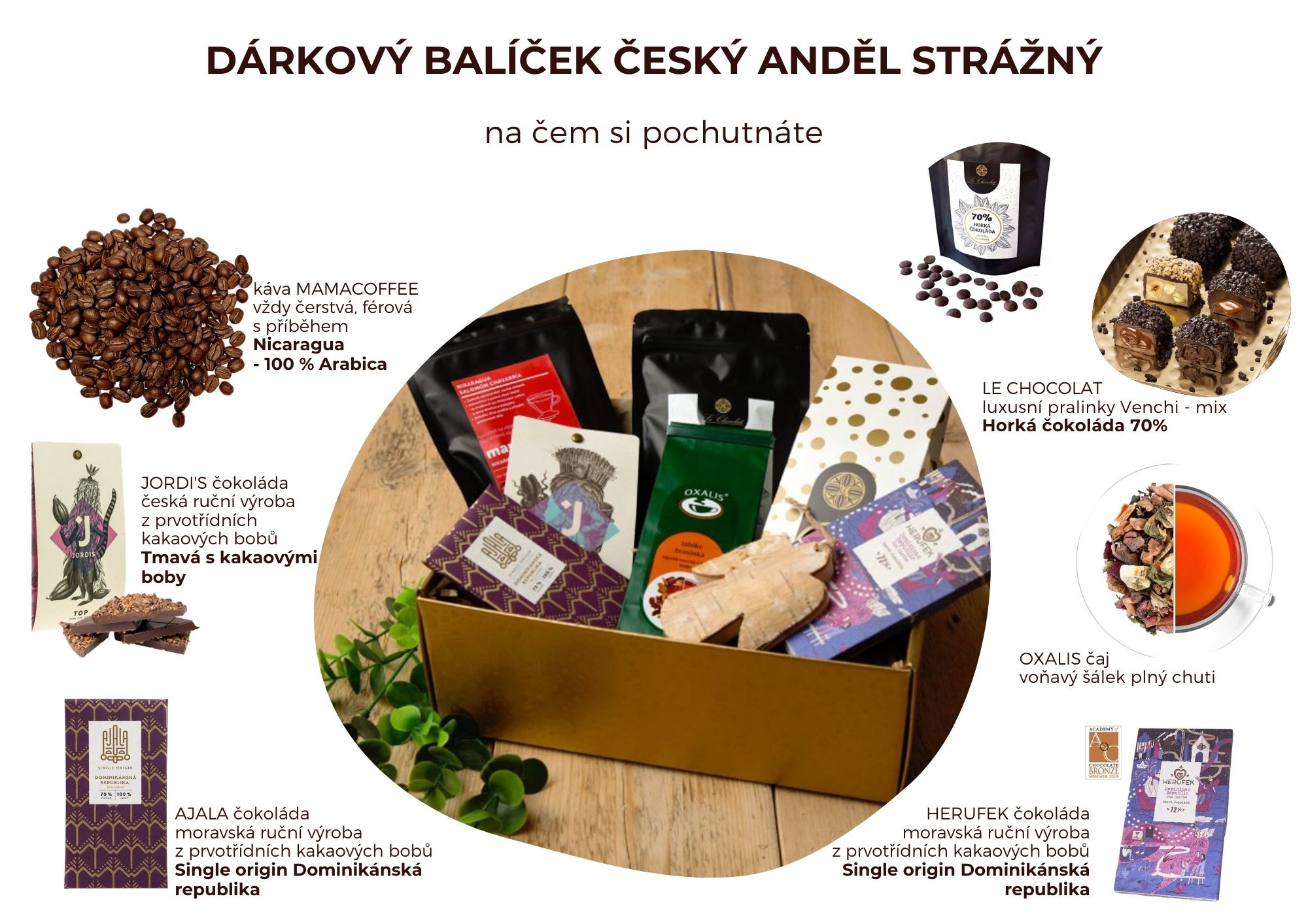 Darkovy balicek Cesky andel strazny purpurovy co